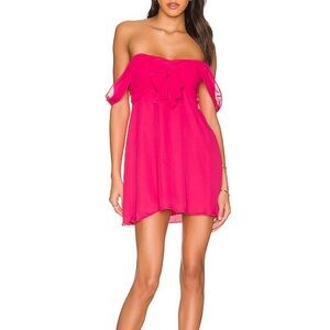 Elegant Pink Off-Shoulder Dress